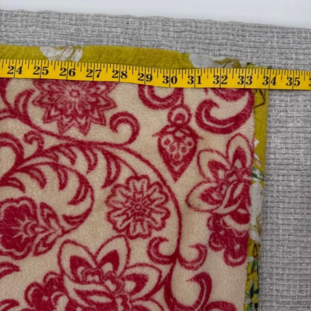 Johnny Was  Floral Quillow Blanket Pillow Combo Reversible Soft Boho Cottage